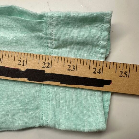 UNTUCKit Linen Long Sleeve Button Up Shirt, Women's Size 14, Mint Green - Picture 10 of 10